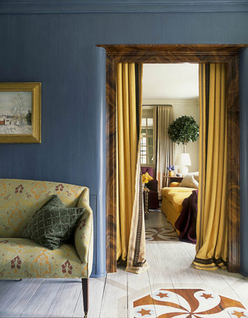 curtains hanging in doorway