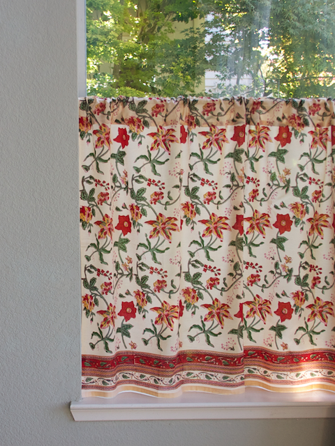 Tropical Garden cafe curtains