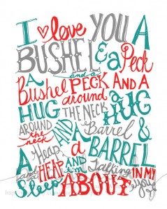 "Bushel and a Peck" print - Mandipity, Etsy