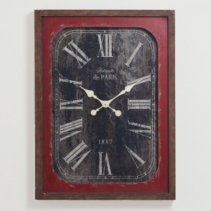 Red Victoria Vintage Wall Clock - World Market