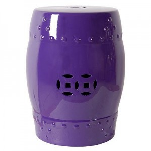 Purple Ceramic Garden Stool, Amazon