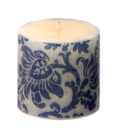 Blue Damask Pillar - Image Glow