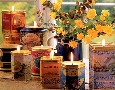 DIY Tea Tin Candles