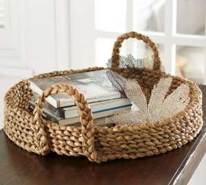 Beachcomber round tray, Pottery Barn