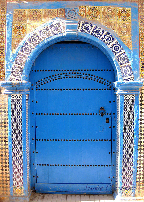 Moroccan Blue Door - Seardig Photography