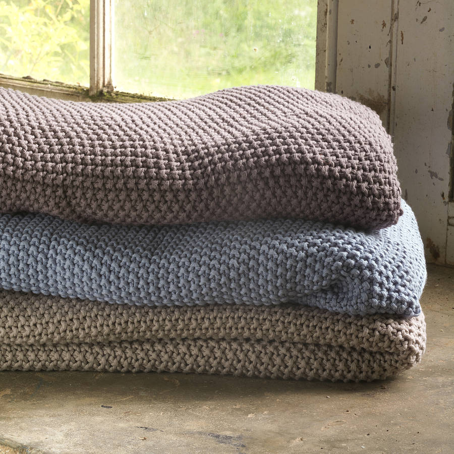 Moss Stitch Throw - Not on the Main Street