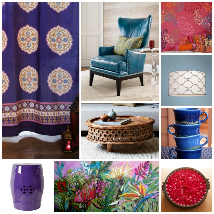 Bohemian style in a living room