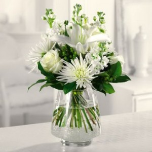 Casa Blanca Lilies, White Spider Mum & Green Hypericum Berries - Wedding and Reception Ideas