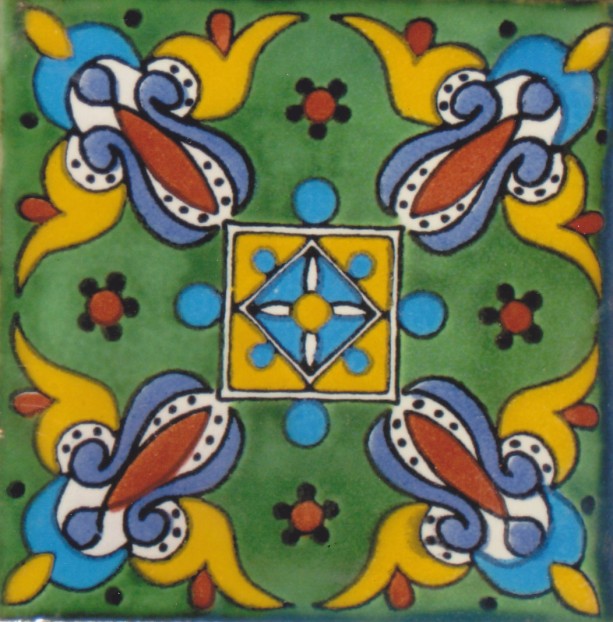 Mexican Tile L96 - Talavera Tiles | 613 x 622 · 102 kB · jpeg title=