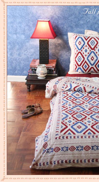Morning Dew ~ Stylish Elegant Yellow Blue French Queen Bedspread