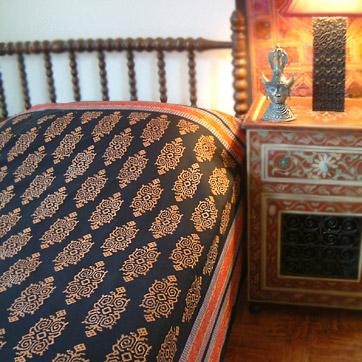 Kilim Noir Exotic Black Gold Queen Duvet Cover