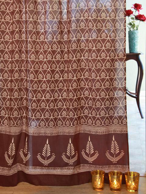 For the Love of Chocolate ~ Dark Brown Colored Romantic Curtain