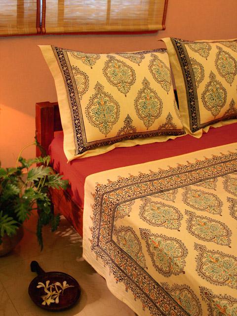 Morning Dew ~ Elegant Unique Yellow Blue French Pillow Sham