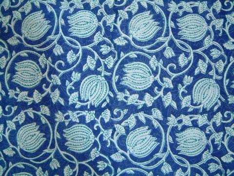 Midnight Lotus ~ Blue and White Bedding, Curtains & Table Linens
