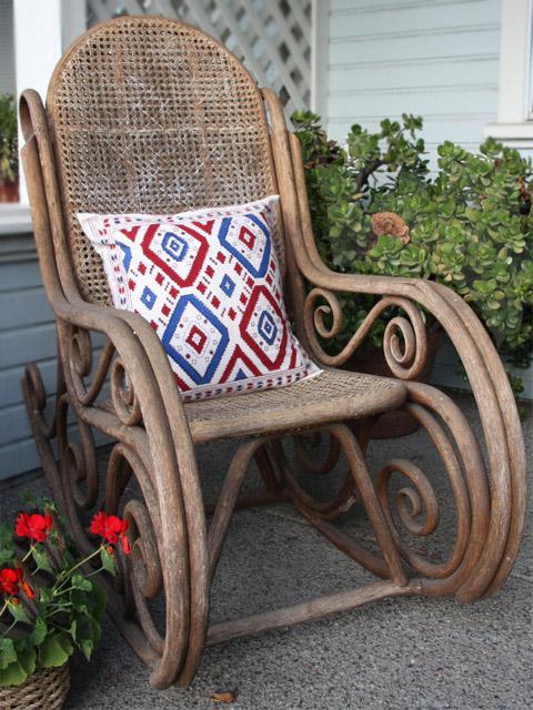 Navajo Rhythms ~ Red White and Blue Southwestern Pillow Covers
