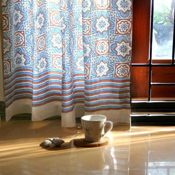 rustic blue brown casual moroccan beach curtains Christmas gift ideas for men housewares