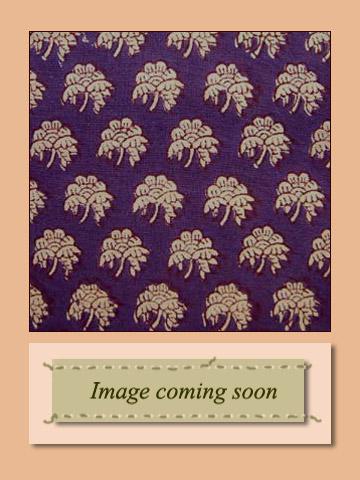 Purple Moon ~ India Sari Floral Cotton Kitchen Curtain
