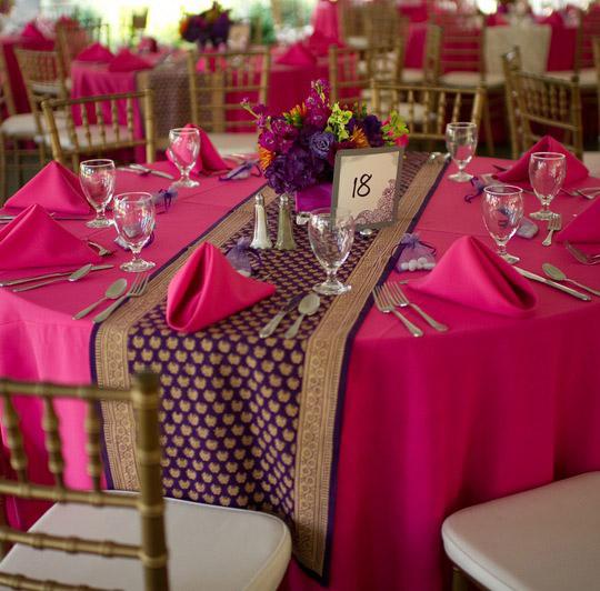 Purple Moon ~ Luxury Purple Gold Table Runner