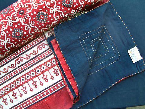 Red, Cream and Black Quilted Indian Bedspread Valentine's Day Ideas