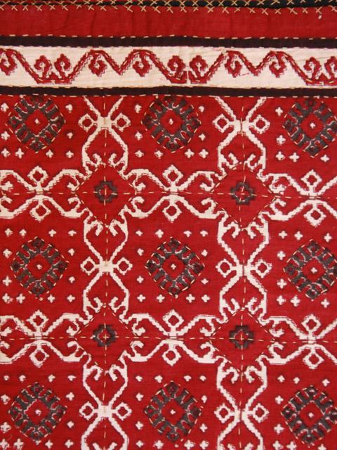 Ruby Kilim Quilted Festive Elegant Red Table Runner