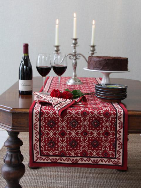 Ruby Kilim Festive Elegant Red Table Runner Buy New 3499 In stock 