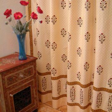 Red Floral Indian Shower Curtain Christmas Gift Ideas