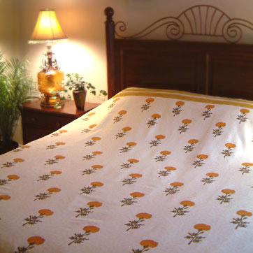 Wedding Day Country Cottage Yellow Floral Queen Bedspread