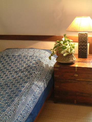Starry Nights ~ Designer Blue Batik Contemporary King Bedspread
