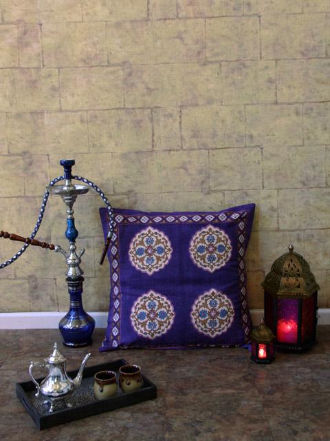 Sultans Palace ~ Purple Blue Moroccan Vintage Euro Pillow Sham