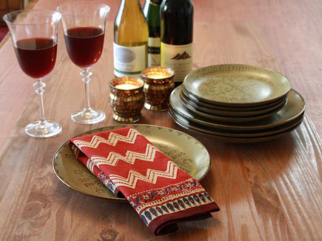 Red and Gold Holiday Napkins