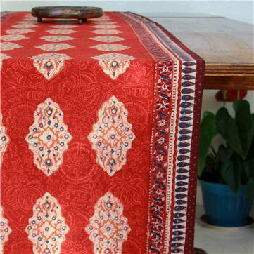 red holiday moroccan table runner Christmas gift ideas table linens