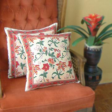 Tropical Garden ~ Colorful Country Cottage Throw Cushion Cover
