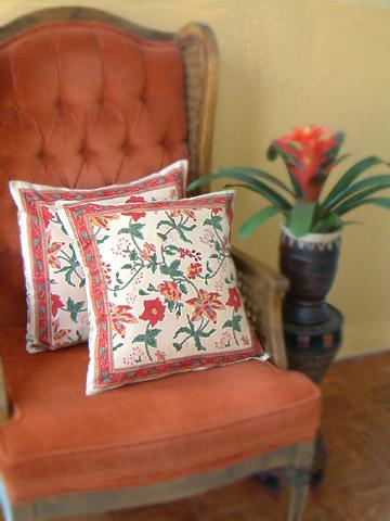 Tropical Garden ~  Colorful Country Cottage Throw Cushion Cover