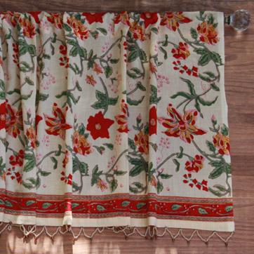 Tropical Garden ~ Country Cottage Colorful Beaded Window Valance