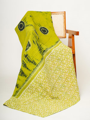 Archana Paras ~ Vintage Kantha Quilt Sari Throw