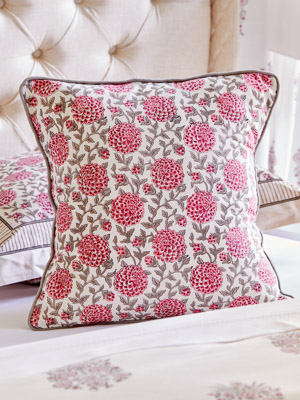 Dahlia Daydreams ~ Pink Floral Romantic Throw Cushion Cover