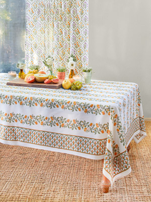 Empress Gardens - CP ~ Romantic Rectangular Floral Tablecloth