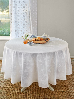 Ivy Lace ~ Elegant White Wedding Round Indian Table cloths