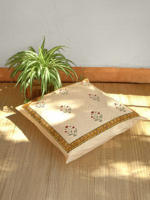 Red Poppy ~ Elegant India Floral   European Pillow Sham Cover