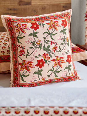 Tropical Garden ~  Colorful Country Cottage Throw Cushion Cover