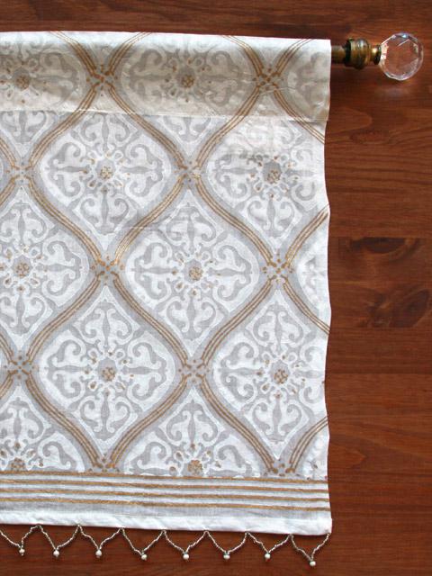 Vanilla Glac� ~ White Gold Romantic Elegant Window Valance