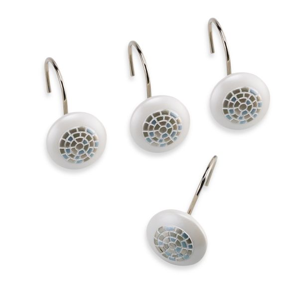 Croscill spa tile shower curtain hooks, Bed, Bath and Beyond