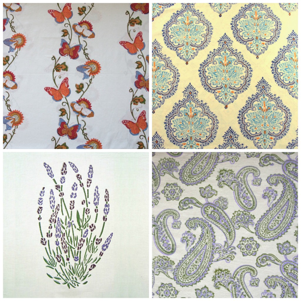 French elegance: Chasing Butterflies; Morning Dew; Paisley Fraiche; Lavender Dreams