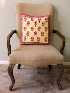 India Rose throw pillow