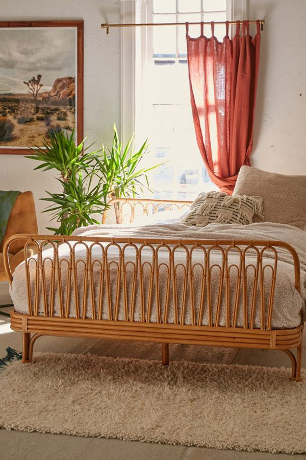 Cangoa Rattan bed cane bed for a tropical bedroom in a tropical house