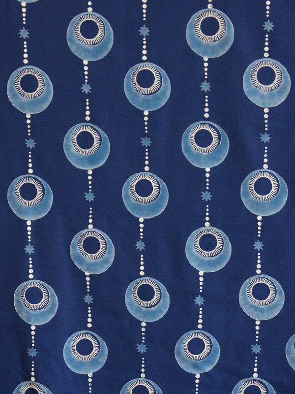Navy blue and light blue orb pattern