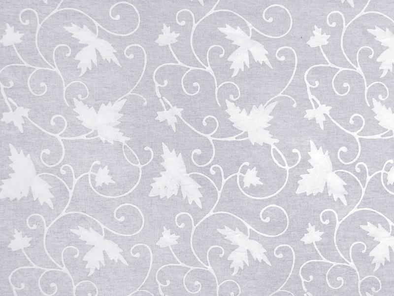 Ivy Lace ~ Grey and White Fabric Swatch with Ivy Pattern
