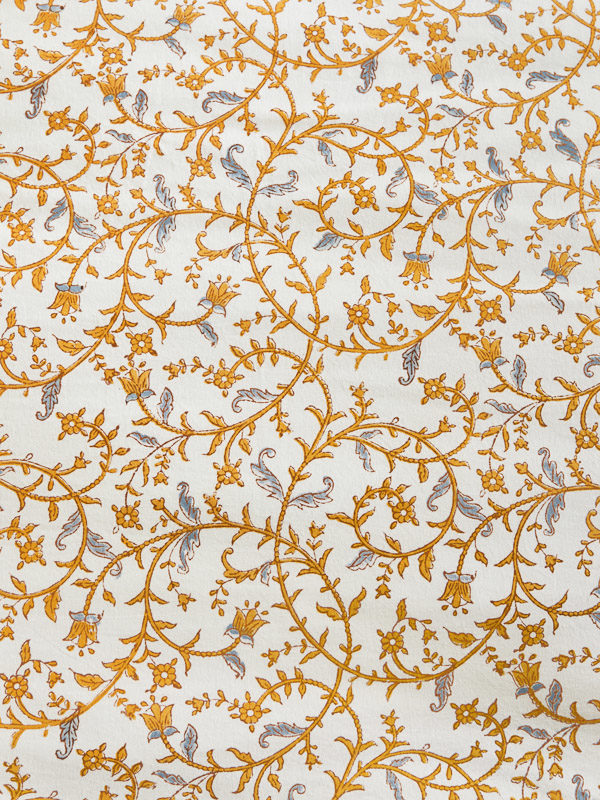 yellow and white and grey flower print vine print botanical pattern