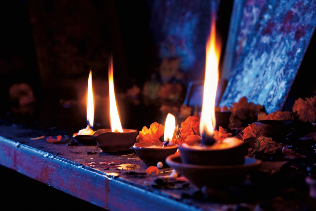 Celebrating Diwali with lights