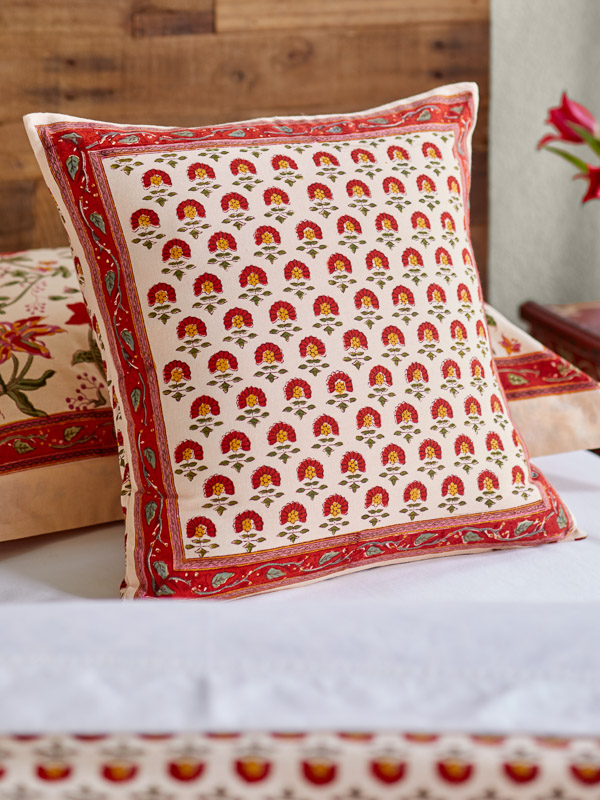 floral throw pillow cover ~ floral pint